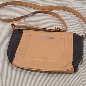 Nine West Tan and Black Crossbody Bag